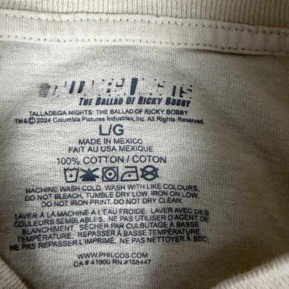 Talladega Nights Shirt Mens Large Beige Ricky Bobby I Wanna Go Fast - Picture 4 of 9